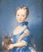 PERRONNEAU, Jean-Baptiste A Girl with a Kitten oil painting picture wholesale